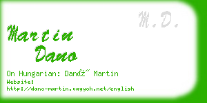 martin dano business card